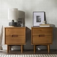 thumbnail image 4 of Sloane 2-Piece Groove Handle Wood Bedroom Nightstand Set in Caramel, 4 of 8