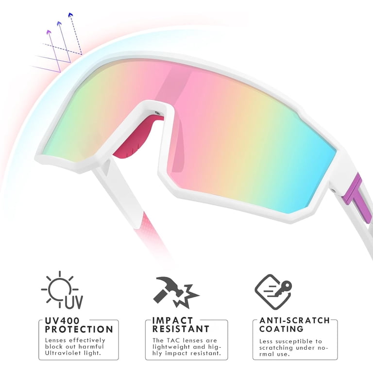 Polarized Youth Baseball Glasses Polarized Kids Sports Sunglasses - UV400 Protection TR90 Frame For Baseball & Outdoor Activities Icecony Kids Sunglasses Tr90 Frame