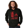 thumbnail image 4 of Put Out Fire Firefighter Fireman Men's Big & Tall Graphic Hoodie Brisco Brands 2X, 4 of 5