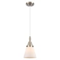 thumbnail image 2 of 447-1P-PN-G61 Innovations Lighting Cone - 1 Light Cord Hung Mini Pendant-6.25 Inch Wide and 9.13 Inch Tall-Polished Nickel Finish-Matte White Glass, 2 of 7