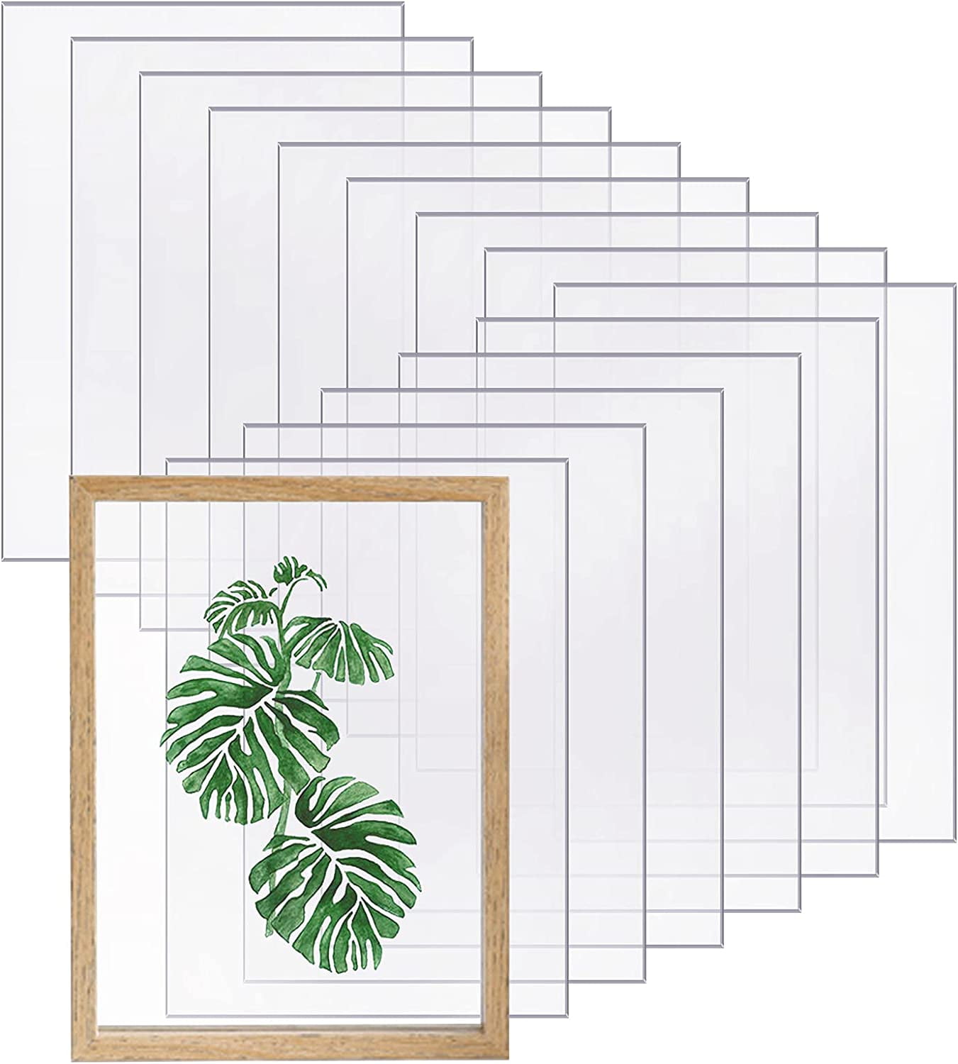 15 pieces transparent acrylic sheets, acrylic glass, 180 x 130 x 27 mm