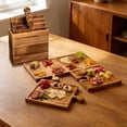thumbnail image 4 of BotaniNest Wooden Tray For Carrying Bread Fruits Steak Pizza And Border Of Four Trays, 4 of 5
