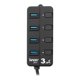 thumbnail image 1 of Hub USB Knox Gear de 4 puertos 3.0 con interruptores individuales y LED, 1 of 9
