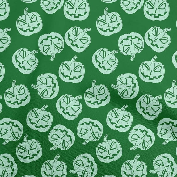 oneOone Viscose Jersey Green Fabric Halloween Quilting Supplies Print Sewing Fabric By The Yard 60 Inch Wide