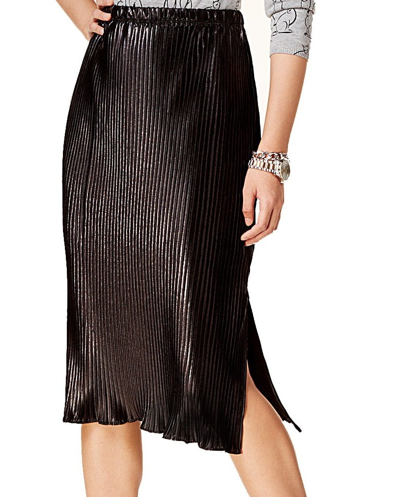 silver metallic skirt xl