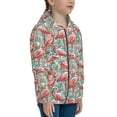 thumbnail image 5 of Pofeuu Pink Flamingo Print Teenage Zipper Hoodie Sweatshirts Hooded Casual Jackets With Pocket For Boys Girls-Medium, 5 of 6