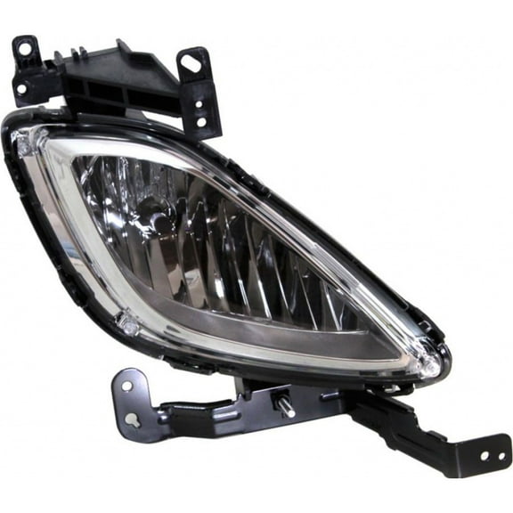 CarLights360: For 2011 2012 2013 Hyundai Elantra Fog Light Assembly Passenger Side | w/ Bulbs For HY2593138