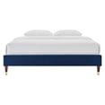 thumbnail image 6 of Platform Bed Frame, Twin Size, Velvet, Blue Navy, Modern Contemporary Urban Design, Bedroom Master Guest Suite, 6 of 6