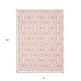 thumbnail image 5 of 6' X 9' Pink and Ivory Moroccan Power Loom Area Rug, 5 of 11