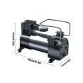 thumbnail image 3 of 12V Portable Car Tire Inflator, Double Cylinder Air Compressor with Mechanical Gauge, Fast Inflation for Cars, Motorcycles, Bikes, Balls & More, 3 of 7
