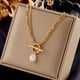 thumbnail image 2 of Zhuge Colgante de collar hecho a mano, collar colgante de perlas multicapa (oro), 2 of 5