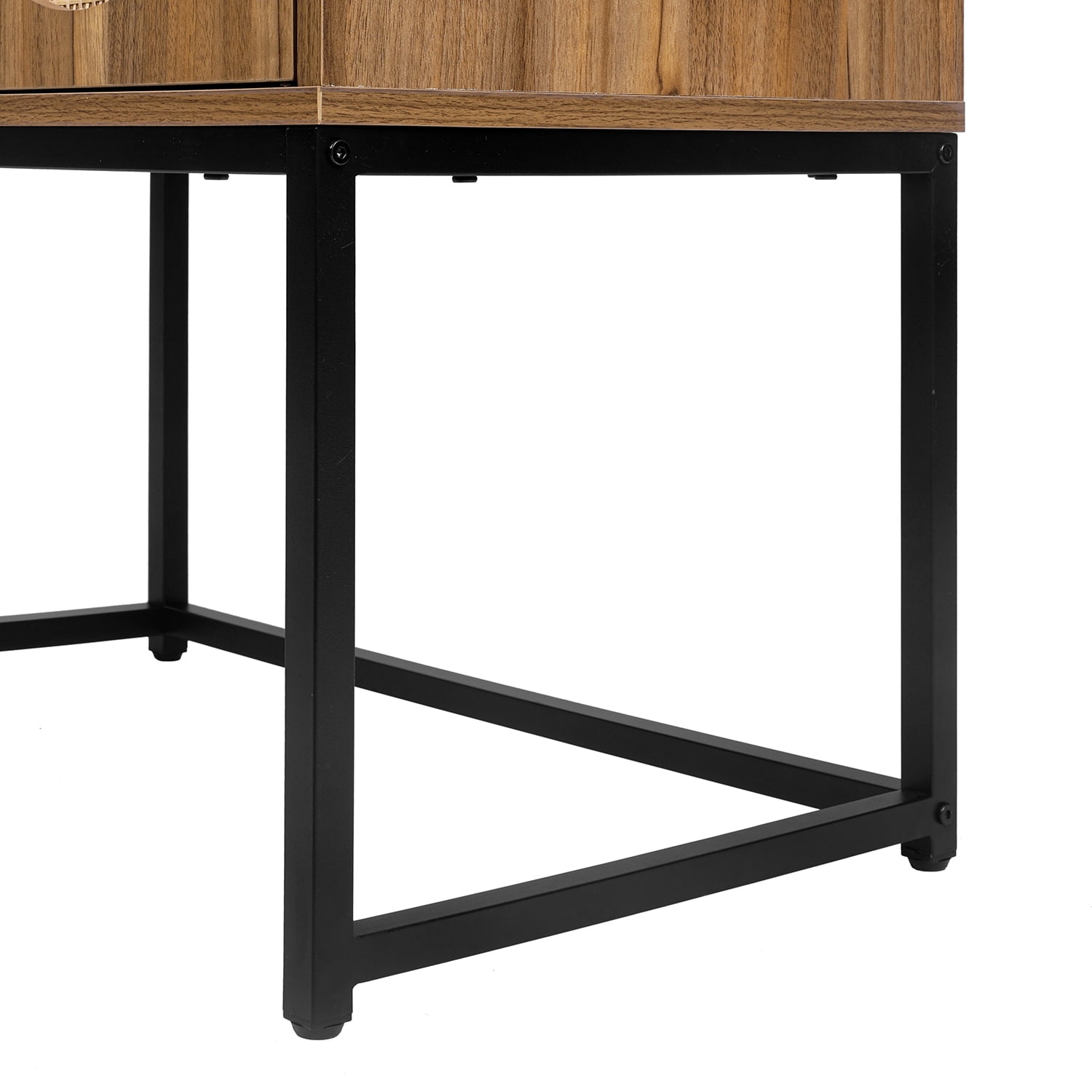 Kadyn Kitchen Storage Cabinet, Natural Rattan Floor Storage Cabinet with 2 Doors, MDF Free Standing Bathroom Cabinet for Bedroom, Walnut Kadyn Kitchen Storage Cabinet, Natural Rattan Floor Storage Cabinet with 2 Doors, MDF Free Standing Bathroom Cabinet for Bedroom, Walnut