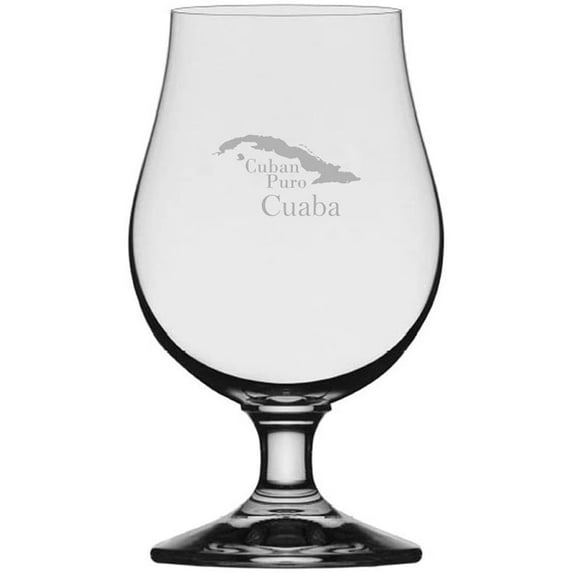 Cuaba Cuban Cigar Themed Etched 13.25oz Iona Beer Glass