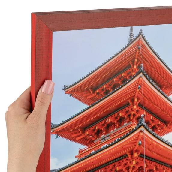ArtToFrames 6x30 inch Red Picture Frame, Red Wood Poster Frame (4743)