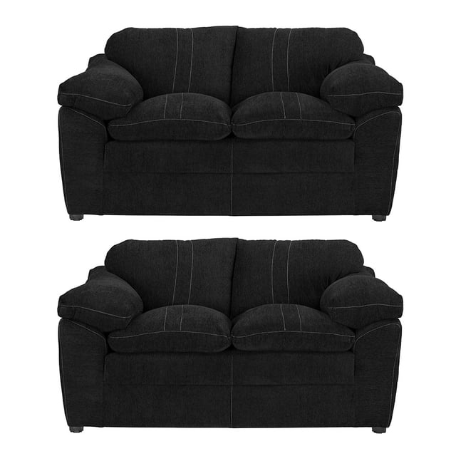 Sala 2-2 TRINITY Aston ( 2 piezas Love Seat ) Negro Para Sala