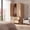 Nature, variant on YDN Modern Arched Wardrobe Closet - 70" Wardrobe Closet Armoire with 2 Doors & Hanging Rod, Wooden Armoire Wardrobe Closet with Drawers Tall Armoires Storage Organizers for Bedroom,Nature Finish