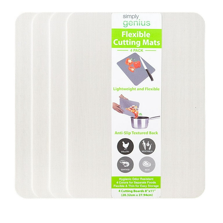Simply Genius (8 Piece) Extra Thick Cutting Boards for Kitchen Prep, Non  Slip Flexible Cutting Mat