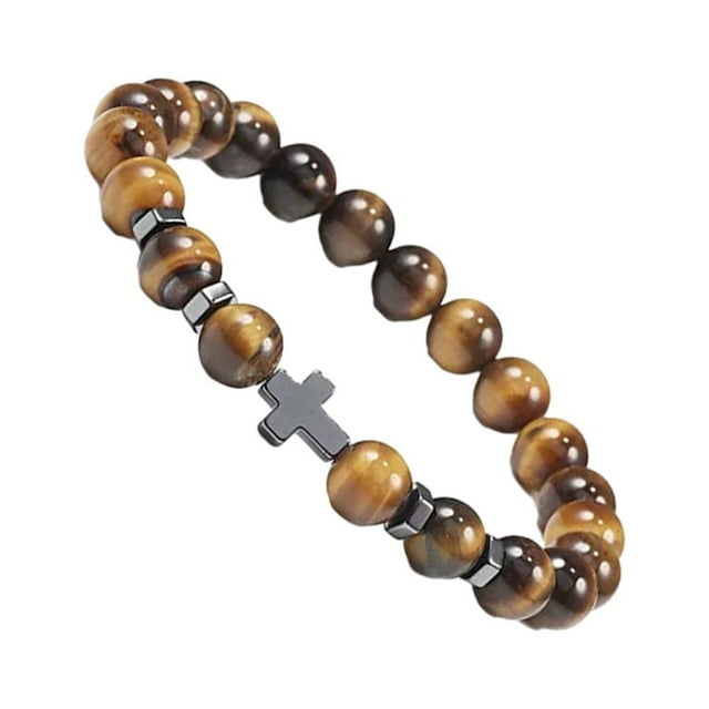 Guardoinrt Fashionable And Comfortable Beaded Bracelets. Easy Matching For Any Style Exquisite Appearance Stone Beads Bracelets tiger eye stone 1Set