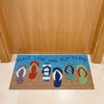 thumbnail image 4 of JeashCHAT Welcome Doormat, Summer Flip Flops Beach Door Mat Indoor Entrance Bathroom Floor Mat Non-Slip Summer Home Decor Washable Welcome Mat, 23.6 x 15.7in, 4 of 5