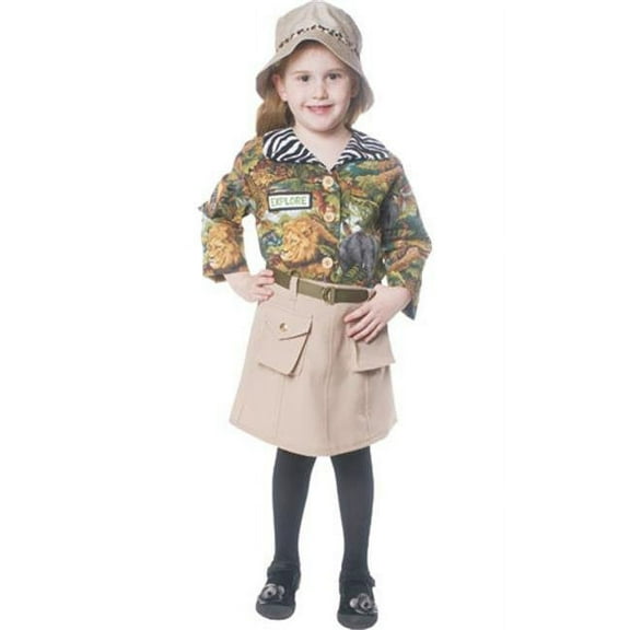 Dress Up America  Safari Explorer Girls Child Costume - Size Large