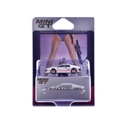 Lotus Esprit Turbo RHD White with Red Stripes 007 James Bond For Your Eyes Only (1981) Movie 1/64 Diecast Model Car by Mini GT