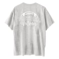 thumbnail image 4 of Tops Cortos para las Mujeres, Doble Cara Impreso Cuello Redondo Gota Hombro Camiseta, Top Estirable Casual, 4 of 5