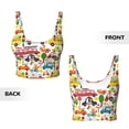 thumbnail image 4 of Yiaed Transports with Animals Print Ladies Waistcoat Women Sports Vest Vest Sports Women Sports Top Yoga Vest for women-X-Large, 4 of 8