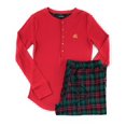 thumbnail image 1 of Lauren by Ralph Lauren Womens Henley and Flannel Pants Pajama Set, 1 of 5