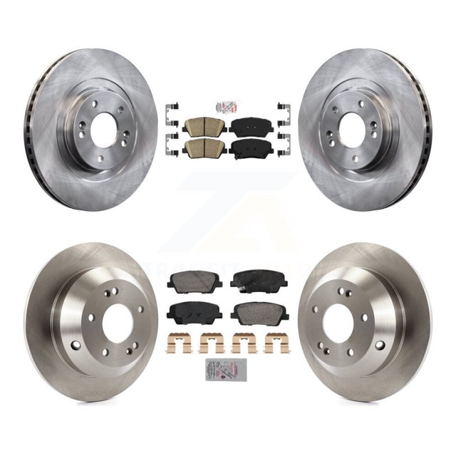 Transit Auto Front Rear Ceramic Pads and Disc Brake Rotors Kit for Car Hyundai Santa Fe Sport Kia Sorento K8A-107433