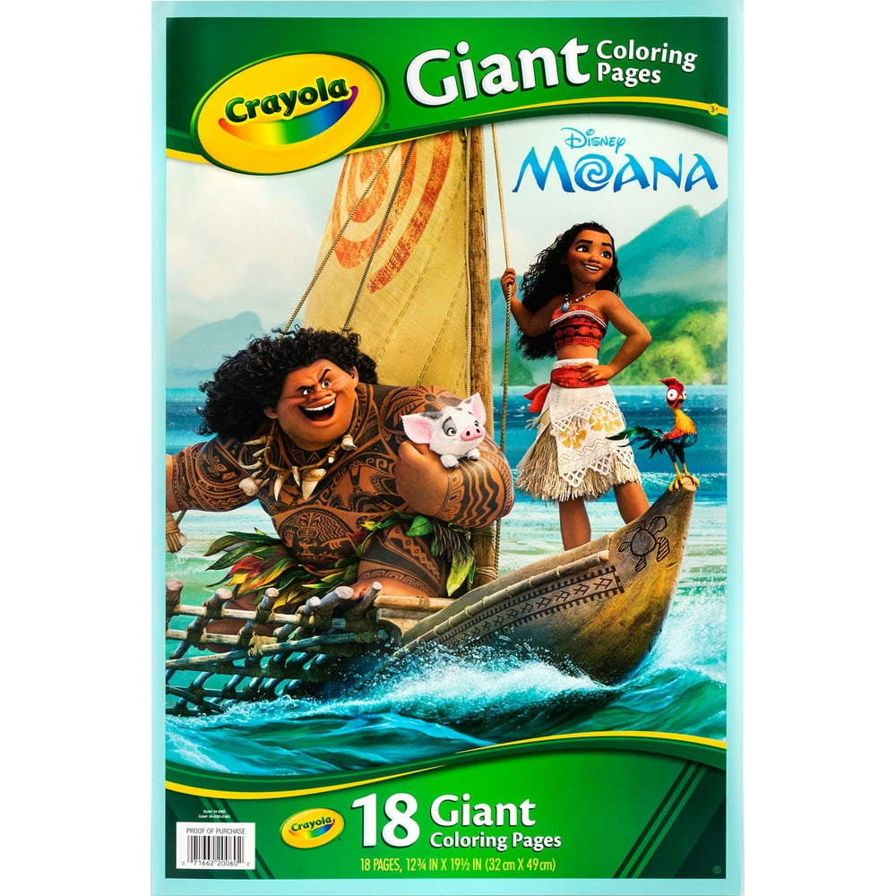 Crayola Giant Coloring Pages Featuring Disney'S Moana - Walmart.com ...
