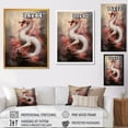 thumbnail image 4 of Designart "Dragon Dance II" People Framed Wall Art - Global White China Art Hallway Framed Wall Art Decor, 4 of 6