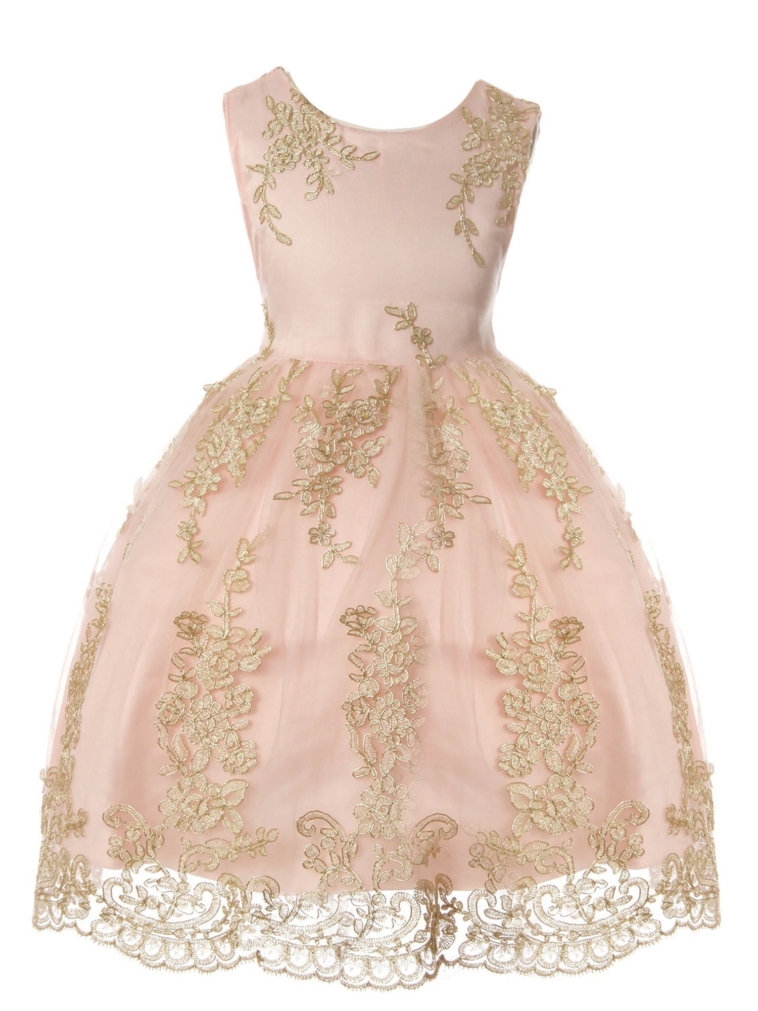 blush and gold dress