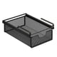 thumbnail image 1 of Organizador de cestas debajo del estante, decoración de acero negro, cajón extraíble colgante para Longitud 37 cm, 1 of 8