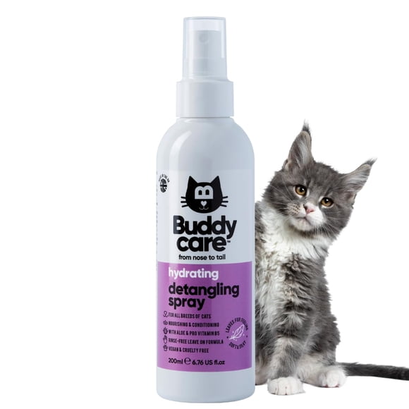 Spray desenredante Buddycare para gatos y gatos, eliminador de pelo enmarañado