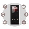 thumbnail image 4 of Reproductor de música de audio, grabadora de radio FM, tarjeta TF Uitrathin MP3 largo sin pérdidas (8G blanco), 4 of 8