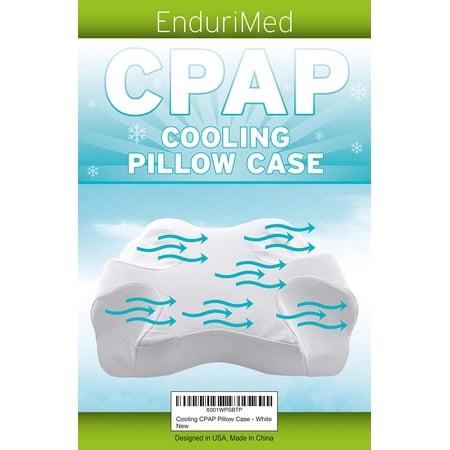 EnduriMed Cooling Pillow Case for CPAP Comfort Pillow, Zippered Stretch Mesh Cover, Machine Washable, White, 1 Count