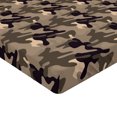 thumbnail image 2 of Ambesonne Camo Fitted Sheet 2 Pcs Set, Earth Tones Camouflage, Queen, Taupe Dark Tan, 2 of 3