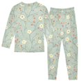 thumbnail image 2 of Dailycode Cotton Pajama Set Snug Fit Long Sleeve Top and Pants for 18M-8Y Cute Wild Flower, 2 of 7