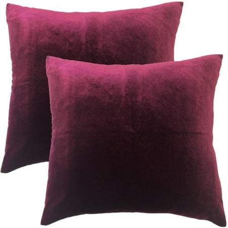 2 Pc 26 X 26 Inches Soft Velvet Decorative Euro Pillow Cover