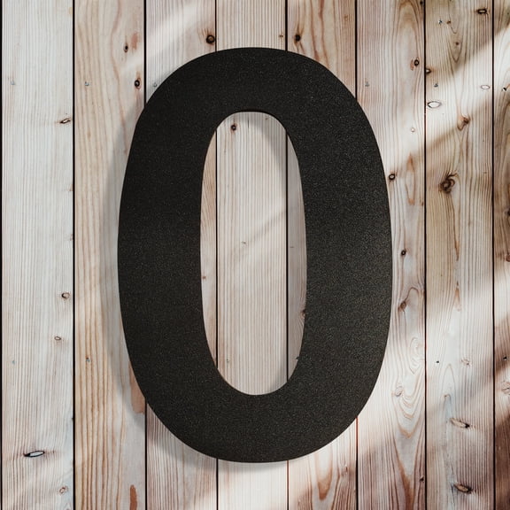 6 Inch Floating House Number 0, Black Stainless Steel Metal Modern Anti-Rust Address Number for Outside Front Door, Mailbox, Yard, 911 Visibility Signage