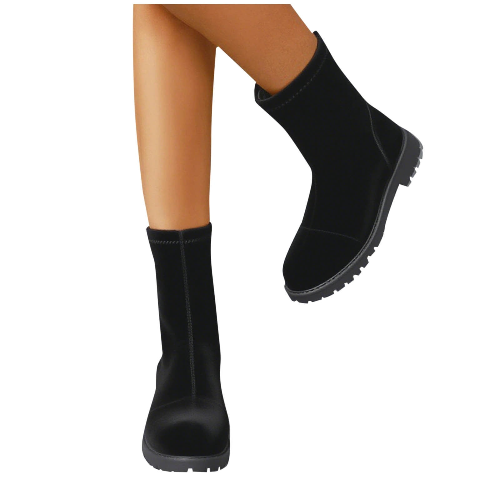 Women Mid Calf Rain Boots Waterproof Rubber Boots Garden Boots Waterproof Garden Shoes Anti-Slipping Fashion Rubber Out Work Rain Shoes