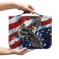 thumbnail image 2 of HELLHERO Eagle Pattern Bible Covers with Zipper Protective Book Holder Organizer for Prayer, PU Leather Bible Church Bags for Christian Prayer, 2 of 13