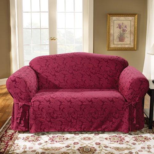 Sure Fit Scroll Classic Box Cushion Sofa Slipcover