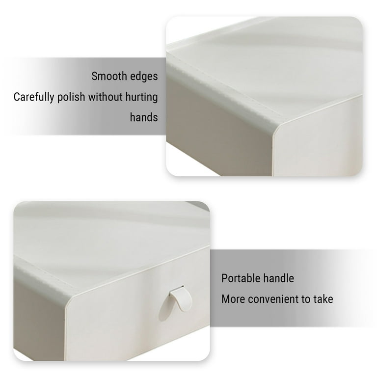 QIIBURR Plastic Storage Bins with Drawers Underwear Storage Box