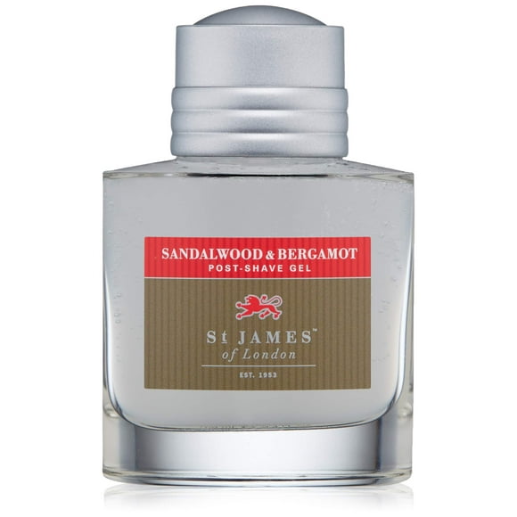 St James of London Gel para después del afeitado de sándalo y bergamota, 3,4 onzas líquidas