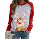 thumbnail image 1 of Pntutb Mujeres Casual Navidad Impresión Raglan Manga Larga Camisas Blusa tops Pntutb Pntutb-2130, 1 of 1