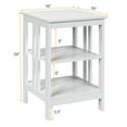 thumbnail image 4 of Topbuy 2PCS 3-tier Side Table Nightstand Sofa End Table Storage Display Shelf White, 4 of 10