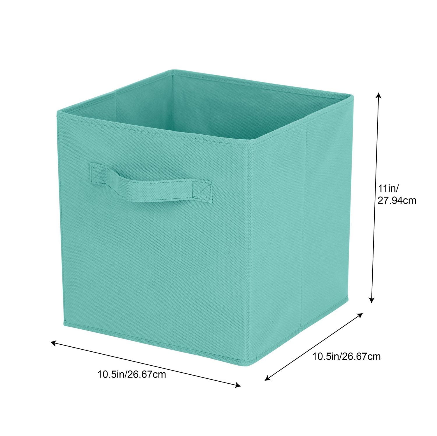 Mainstays Storage Cube Basket Box, Foldable, Home Organization, Main Materials Are Non Worn Fabric and Paper Card, Perfect for Nursery, Playroom Etc.
