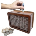 thumbnail image 1 of Alcancía de madera, alcancía de madera grande, depósito de dinero práctico, alcancía personalizada para decoración del hogar de bricolaje, 1 of 5