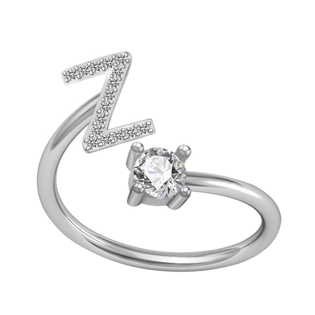 Oefntac Bague Mode Exquise 26 Lettres Style Alphabet Anglais Cuivre